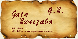 Gala Munižaba vizit kartica